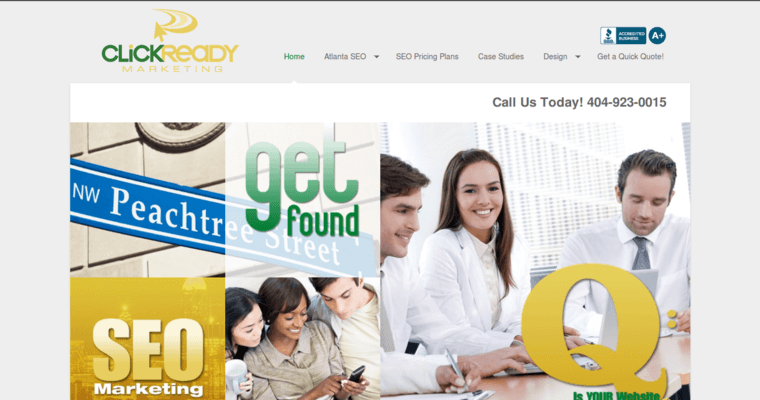 Home page of #9 Leading PPC Agency: Click Ready Marketing