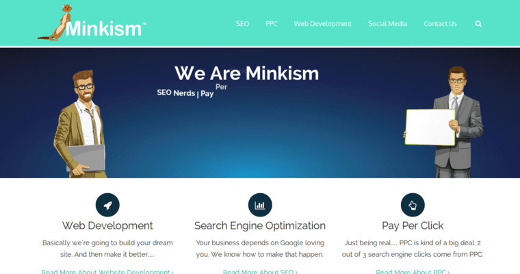 Home page of #2 Best Pay Per Click Management Business: Minkism