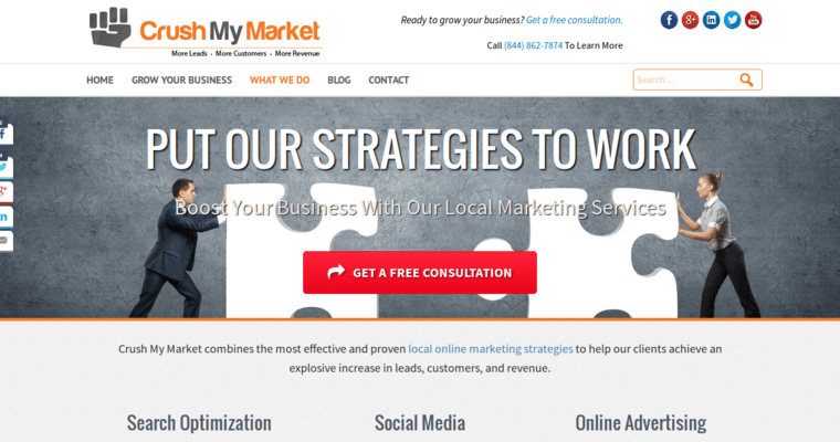 Service page of #1 Best PPC Managment Firm: Crush My Market