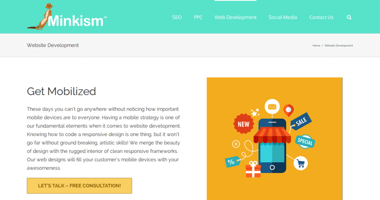 Development page of #1 Leading Pay Per Click Management Company: Minkism