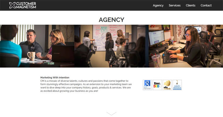Clients page of #3 Top Pay-Per-Click Agency: Customer Magnetism