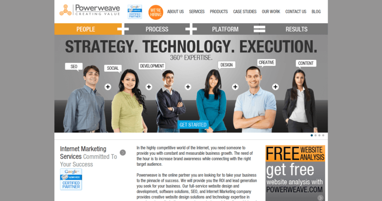 Home page of #4 Best AdWords PPC Agency: Powerweave