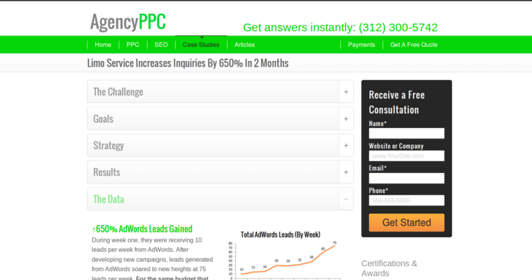 Service page of #7 Leading AdWords PPC Company: Agency PPC