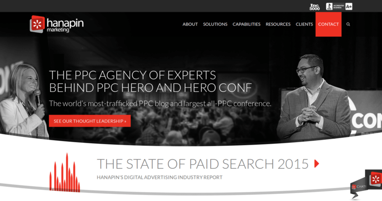 Home page of #5 Best AdWords PPC Agency: Hanapin Marketing