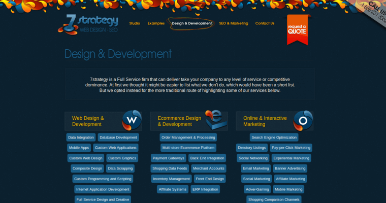 Development page of #3 Leading Bing Firm: 7strategycom