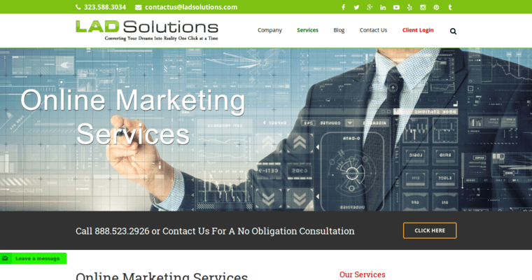 Service page of #9 Best Bing Agency: LAD Solutions