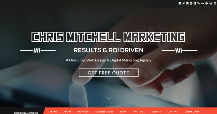 Service page of #8 Best Bing Firm: Chris Mitchell Marketing