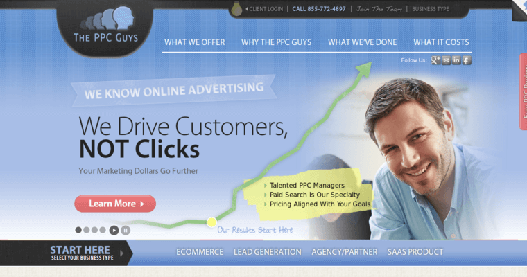 Home page of #8 Top Chicago Pay Per Click Business: The PPC Guys