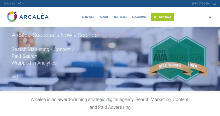 Home page of #7 Leading Chicago PPC Agency: Arcalea