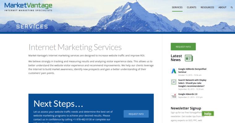 Service page of #2 Best LinkedIn PPC Business: Market Vantage