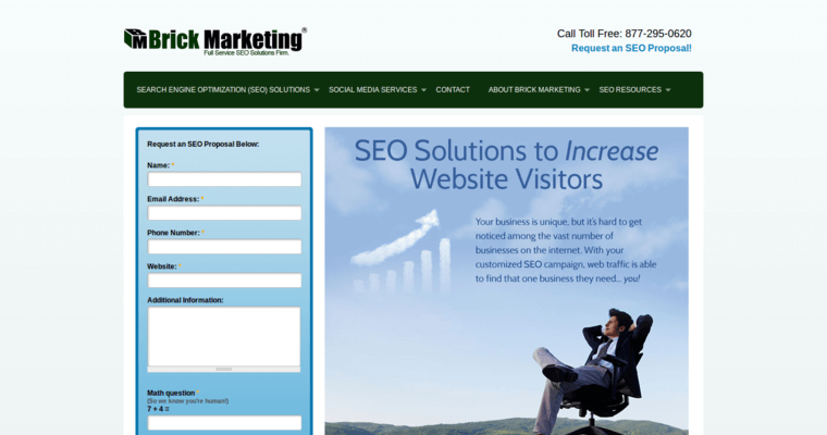 Home page of #1 Best LinkedIn PPC Firm: Brick Marketing