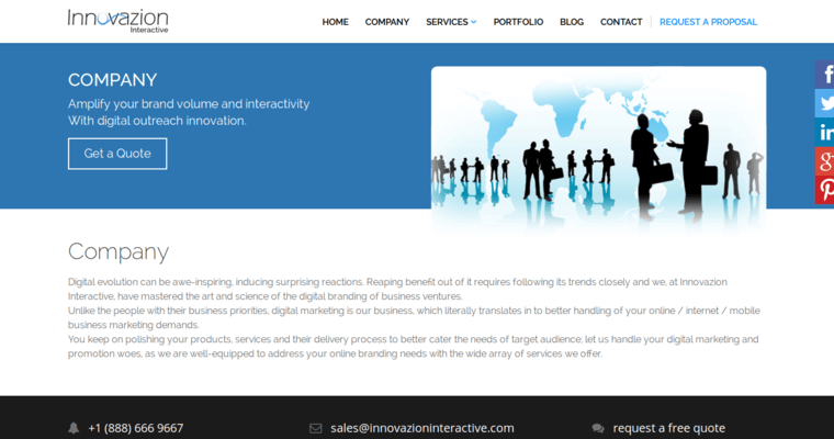 Company page of #6 Best LinkedIn PPC Company: Innovazion Interactive
