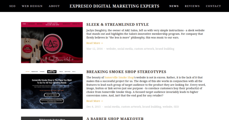 News page of #7 Best New York PPC Firm: EXPRESEO