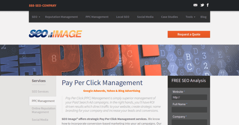 Ppc Management page of #9 Best NYC Pay Per Click Company: SEO Image, Inc.