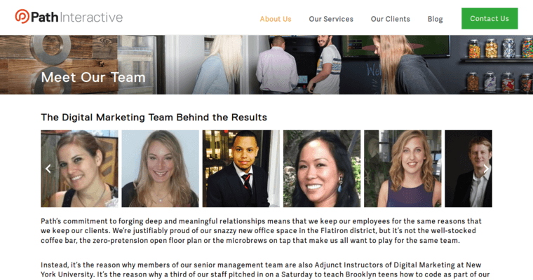 Team page of #2 Best NYC Pay Per Click Firm: Path Interactive
