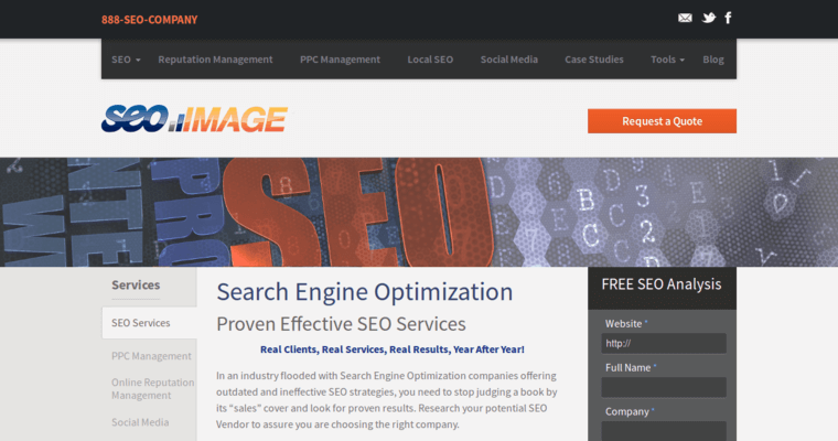 Seo page of #9 Best New York PPC Agency: SEO Image, Inc.