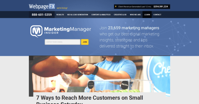 Blog page of #6 Best Remarketing PPC Company: WebpageFX