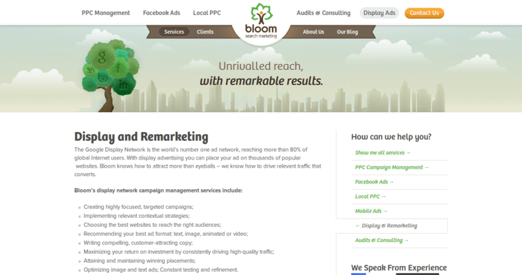 Home page of #3 Best Remarketing PPC Agency: Bloom Search Marketing