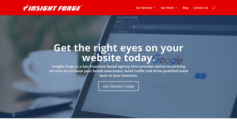 Home page of #3 Top San Francisco Pay Per Click Firm: Insight Forge