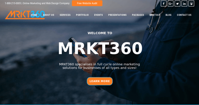 Home page of #4 Best Toronto PPC Firm: Mrkt360