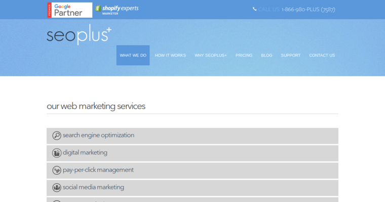 Service page of #7 Top Toronto PPC Business: seoplus+
