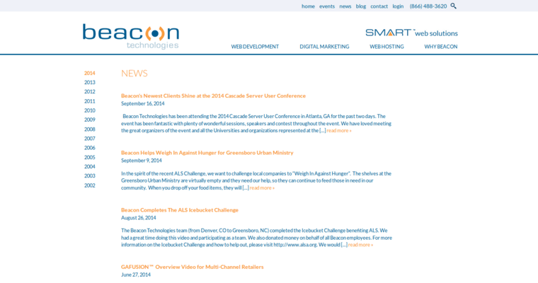 News page of #7 Best Yahoo PPC Firm: Beacon Technologies