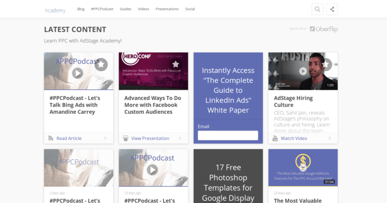 Academy page of #1 Top Yahoo Pay-Per-Click Agency: AdStage