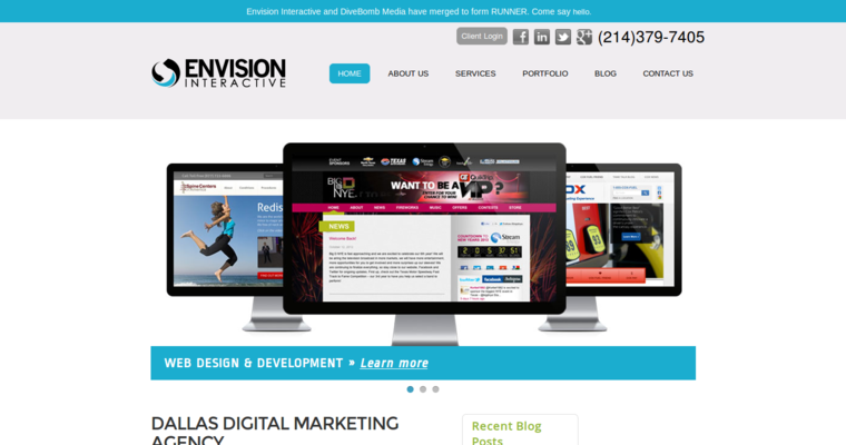 Home page of #8 Best Pay Per Click Management Business: Envision Interactive