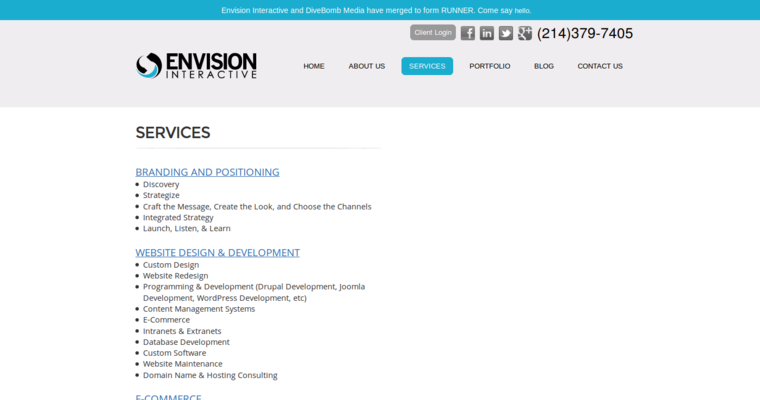 Service page of #8 Leading PPC Managment Firm: Envision Interactive