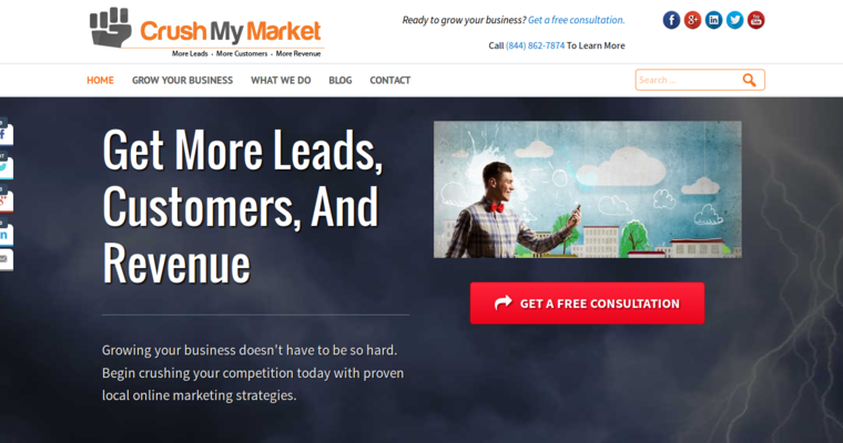 Home page of #1 Top Pay Per Click Management Company: Crush My Market