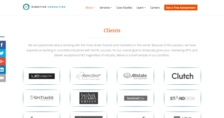 Folio page of #2 Leading Pay-Per-Click Company: Directive Consulting