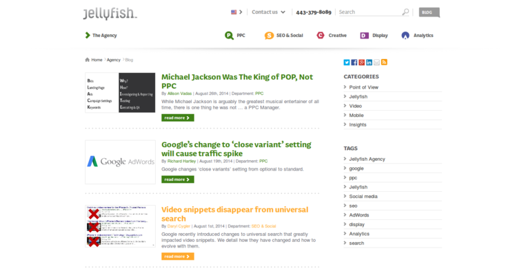 Blog page of #1 Top AdWords PPC Company: JellyFish