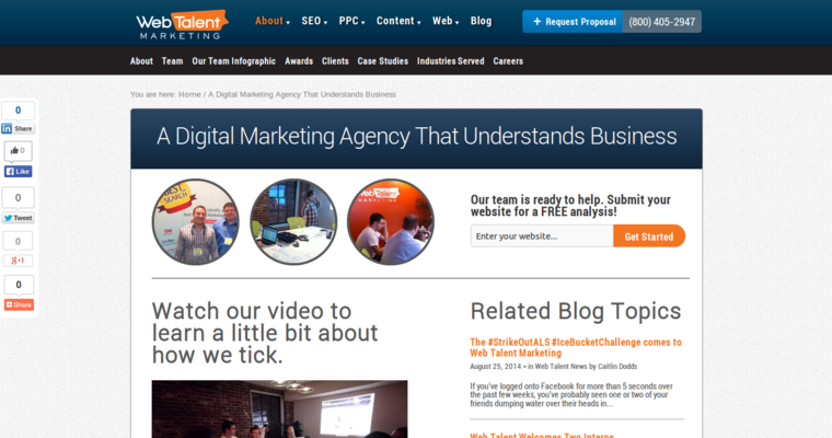About page of #2 Top Bing Agency: Web Talent Marketing