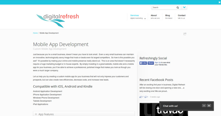 Development page of #6 Best Twitter PPC Managment Firm: Digital Refresh
