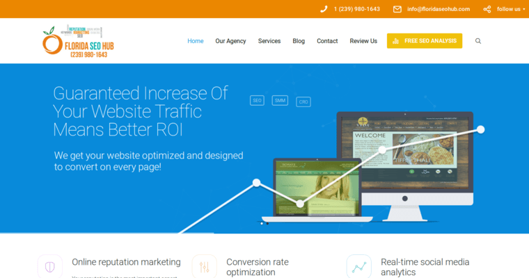 Home page of #7 Top Pay-Per-Click Agency: Florida SEO Hub