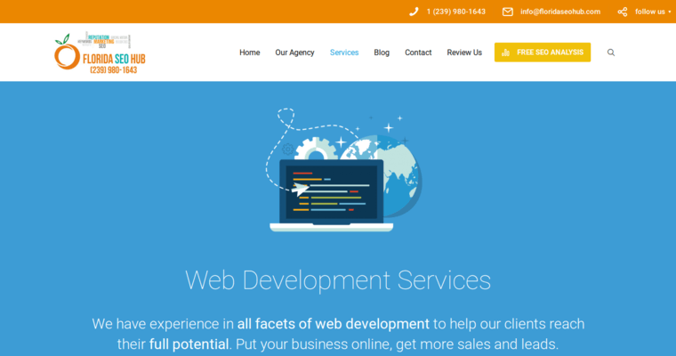 Development page of #7 Best PPC Managment Agency: Florida SEO Hub