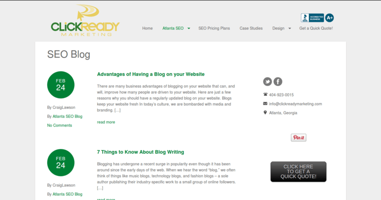 Blog page of #10 Top PPC Company: Click Ready Marketing