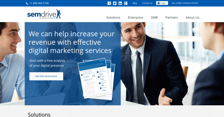 Home page of #6 Best Pay Per Click Management Business: SEM Drive