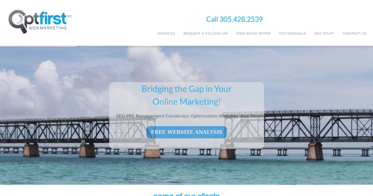 Home page of #9 Leading AdWords Pay-Per-Click Agency: OptFirst