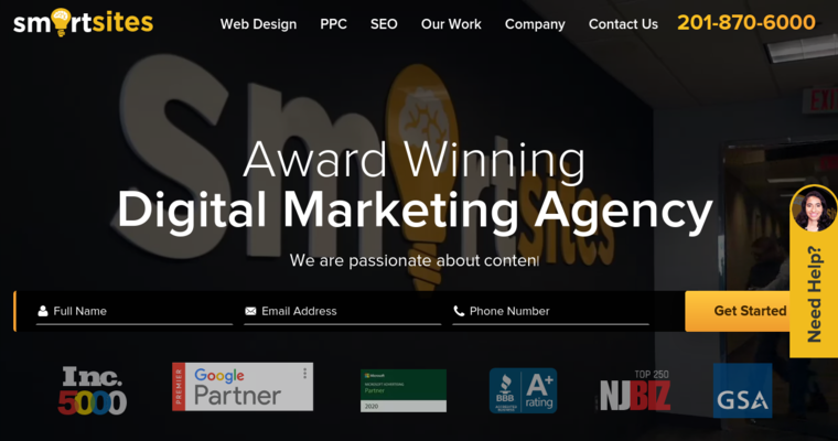 Home page of #1 Top AdWords PPC Agency: SmartSites
