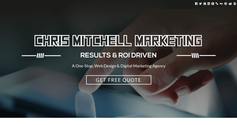 Folio page of #8 Leading Bing Company: Chris Mitchell Marketing