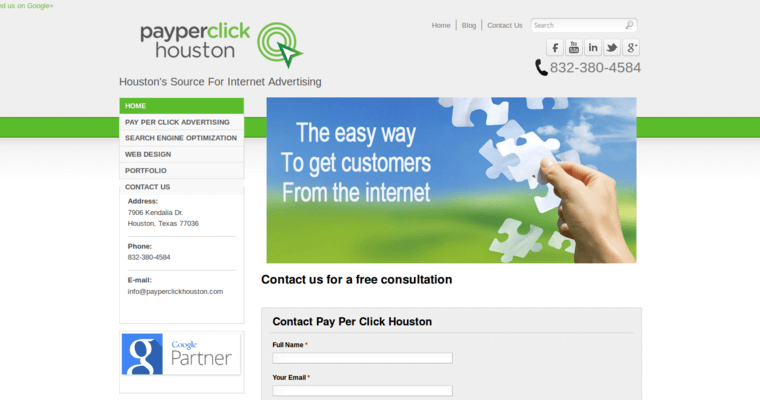 Contact page of #7 Top Bing Business: PPC Houston