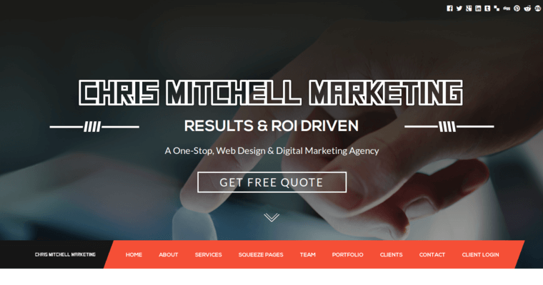 Home page of #8 Best Bing Firm: Chris Mitchell Marketing