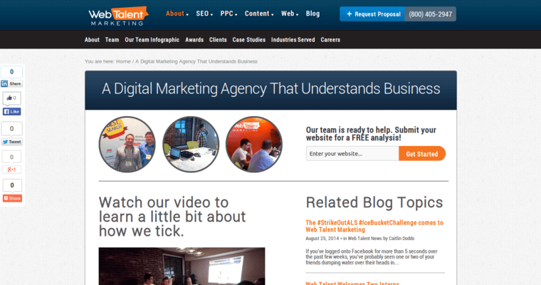 About page of #2 Leading Bing Agency: Web Talent Marketing