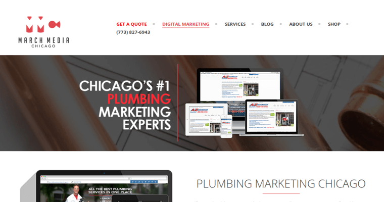Company page of #6 Best Chicago Pay Per Click Company: March Media Chicago, Inc.