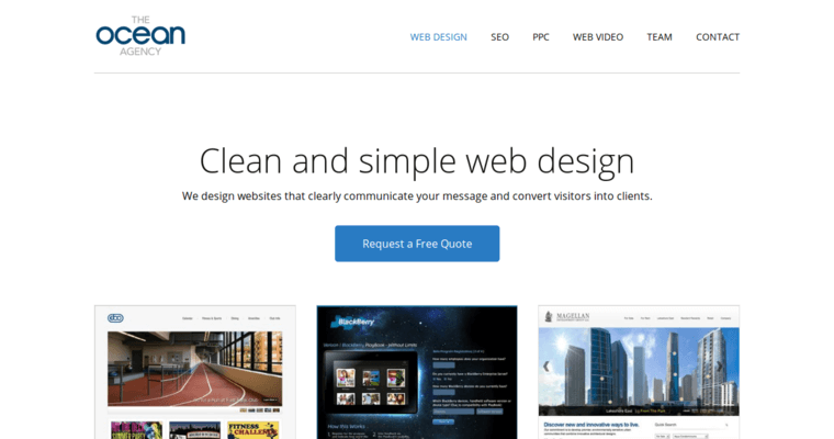 Home page of #1 Best Chicago PPC Business: The Ocean Agency