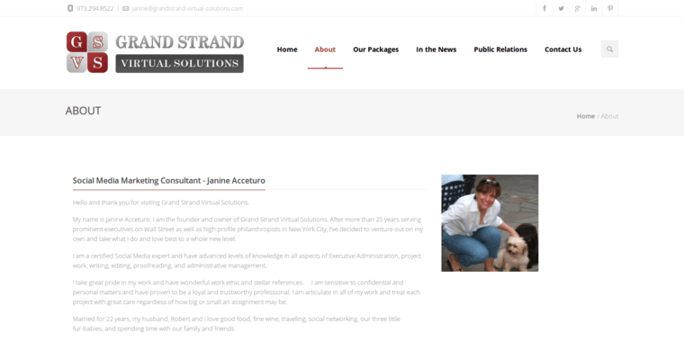 About page of #9 Top Facebook PPC Company: Grand Strand Virtual Solutions