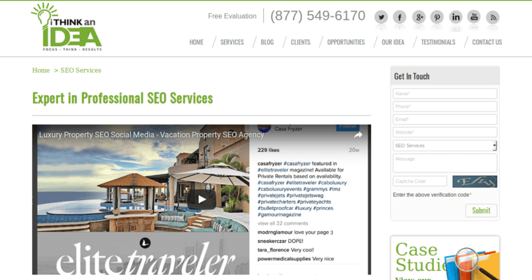 Service page of #5 Leading LA PPC Company: I Think An Idea Inc