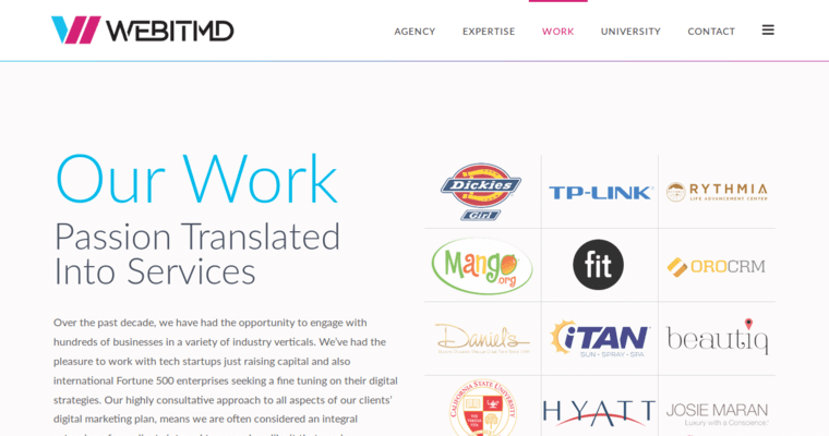 Work page of #1 Top LA PPC Company: WEBITMD