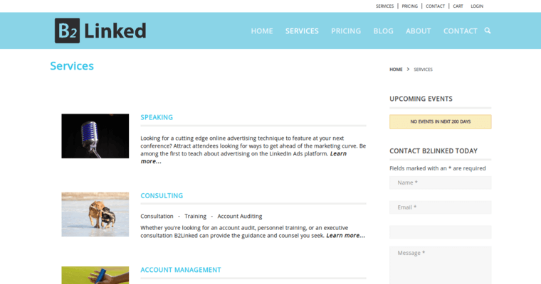 Service page of #6 Top LinkedIn Pay-Per-Click Firm: B2Linked